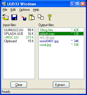 UUD32Win example application window