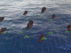 Aeon planes over Cybran ships