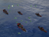 Aeon planes attack Cybran ships