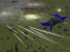 Cybran fighter attacks UEF ground