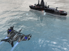 Cybran plane attacks UEF ship