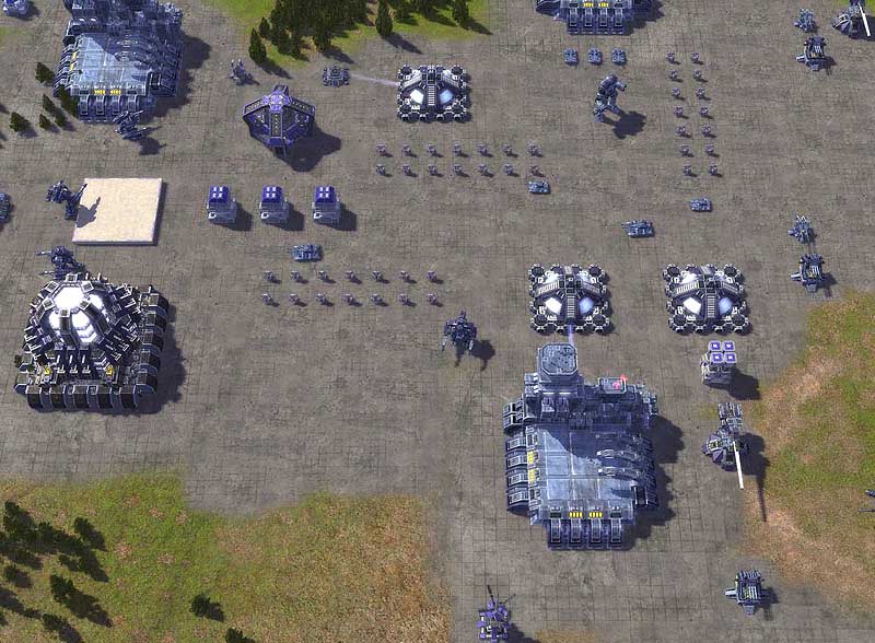 UEF base with Supreme Commander visible