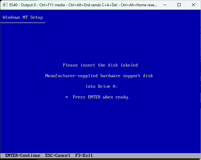 Insert HAL Diskette