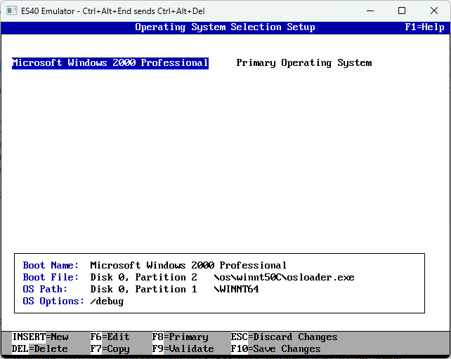 OS Selection Setup