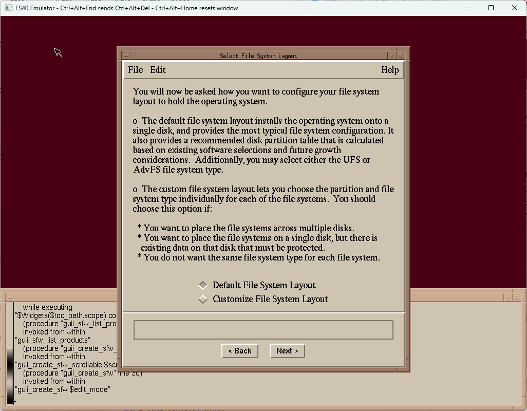 step 7: filesystem layout