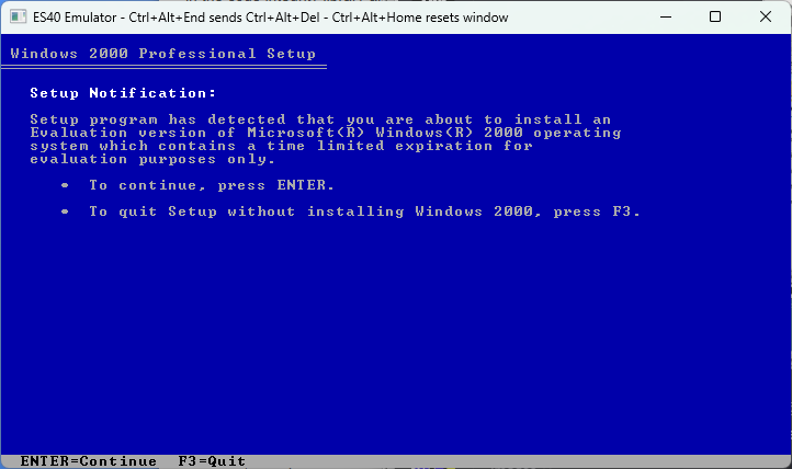 Win2k evaluation