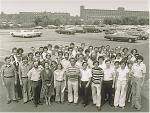 VMS group photo,  in the parking lot of  the Mill in Maynard, MA