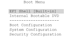 EFI Boot Menu