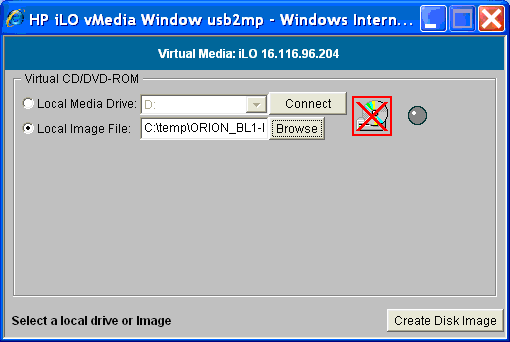 vMedia Connect to ISO Image