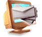 Envelopes and computer screen