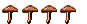 4 mushrooms