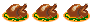 Three turkeys