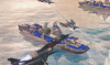Cybran fighters hit UEF cruiser... again!