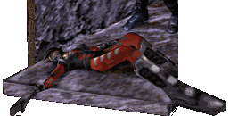 Has she been fragged? Or is she playing dead? The element of the unknown in Unreal!