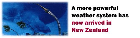 A more powerful weather system has now arrived in New Zealand