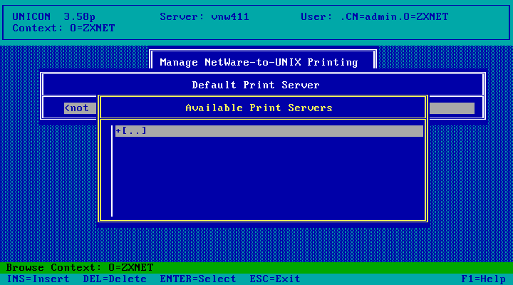Configure NetWare-to-UNIX Printing - zxnet