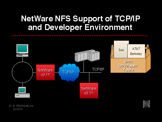 NetWare NFS Support of TCP/IP and Developer Environment